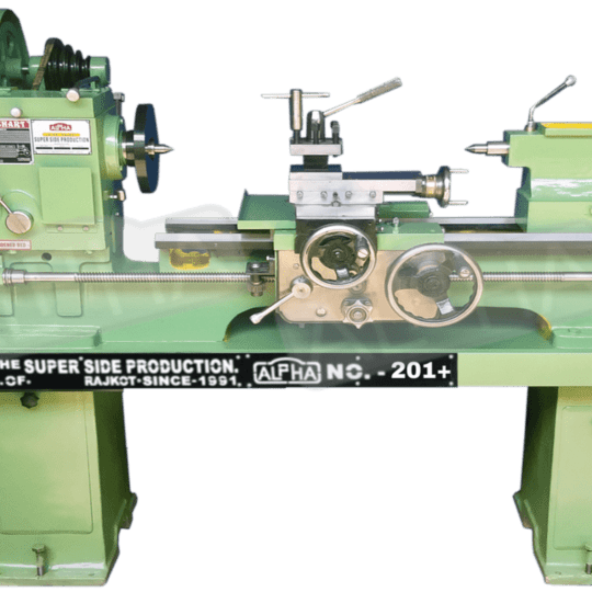 4.5 FEET SUPER MEDIUM DUTY TYPE LIGHT DUTY ALPHA LATHE MACHINE PRICE —————— ALPHA LATHE MACHINE (SUPER SIDE PRODUCTION) —— ALPHA NO.- 0201 (EXTRA SUPER MODEL)